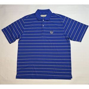 Donald Ross‎ Golf Polo Shirt Men's L Shirt Blue/white Striped New Without Tag
